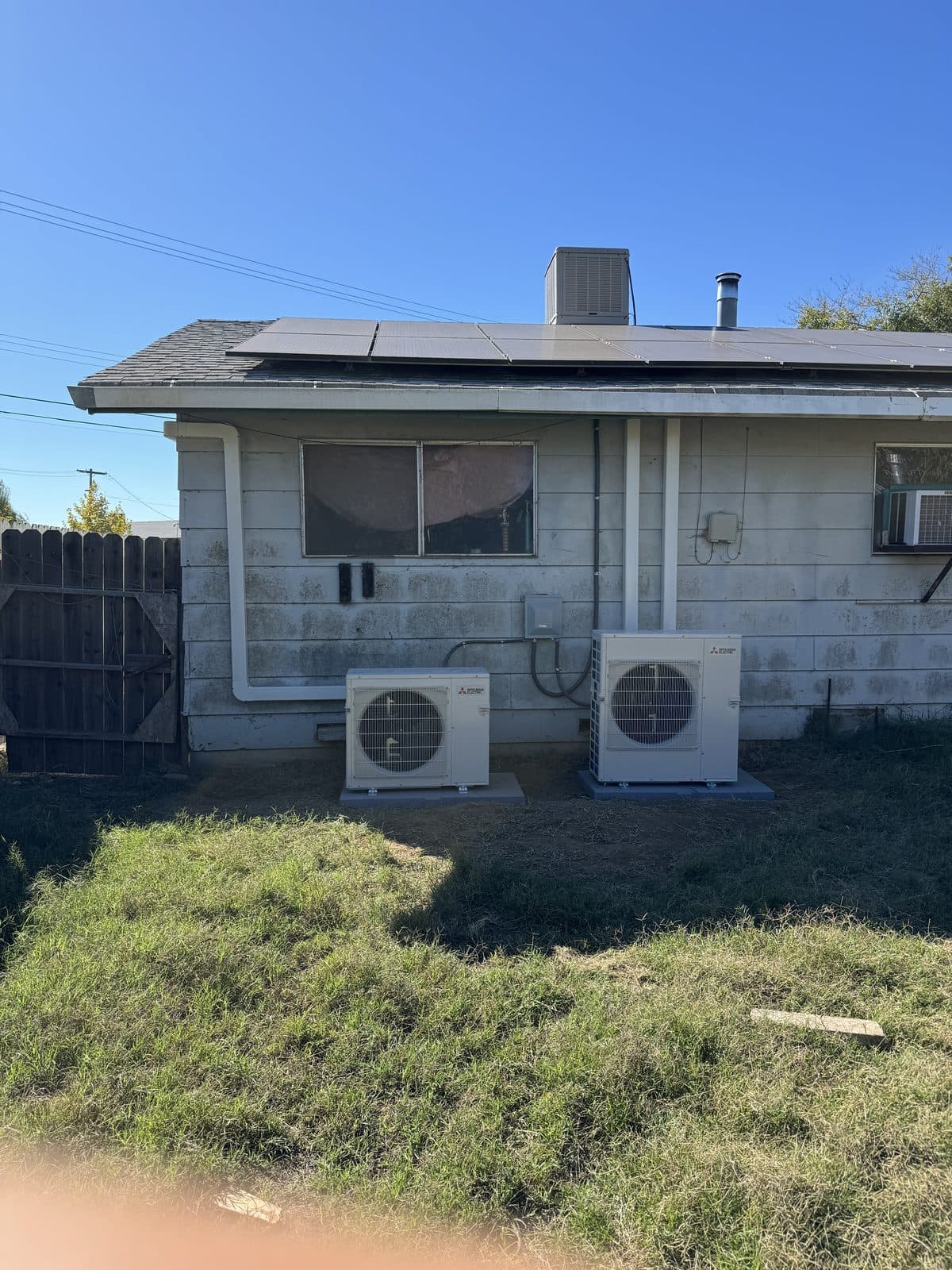 Multiple ductless mini-split units at a Sacramento property